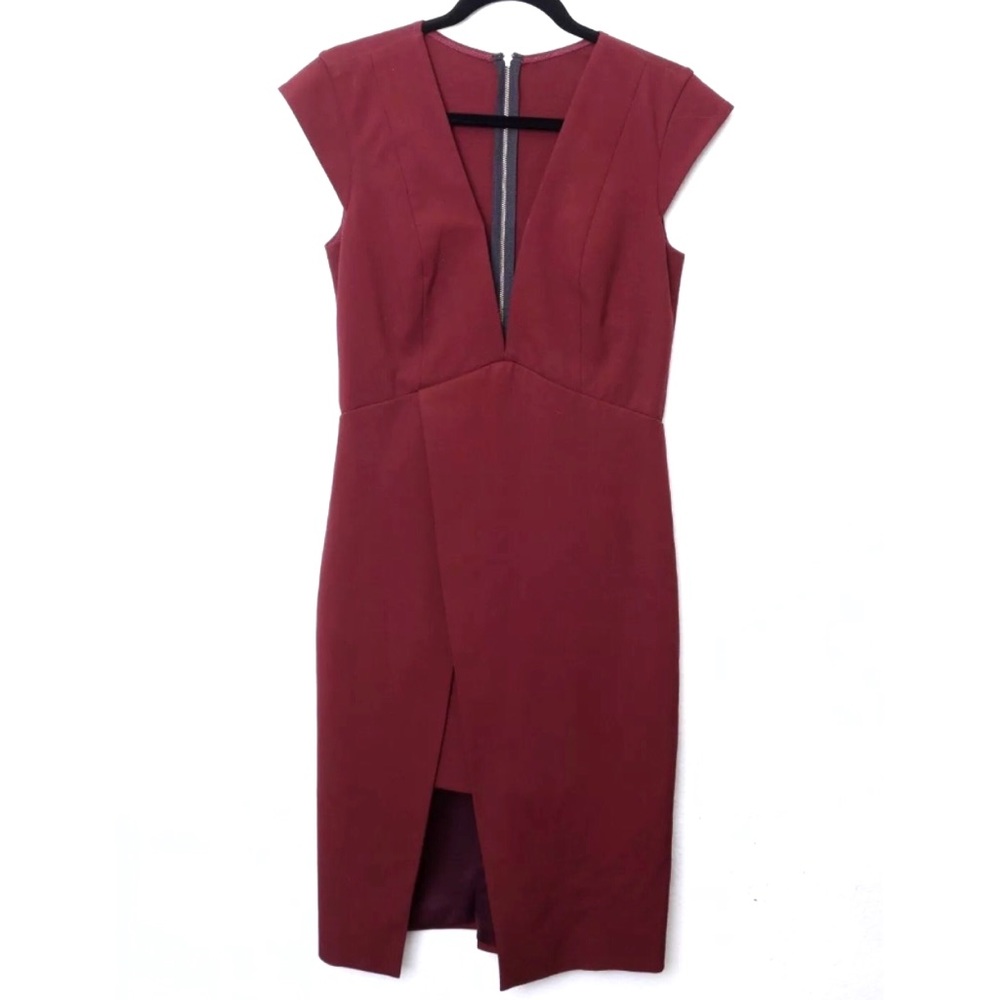 Barney’s New York xo Mason Wine Cap Sleeve Dress